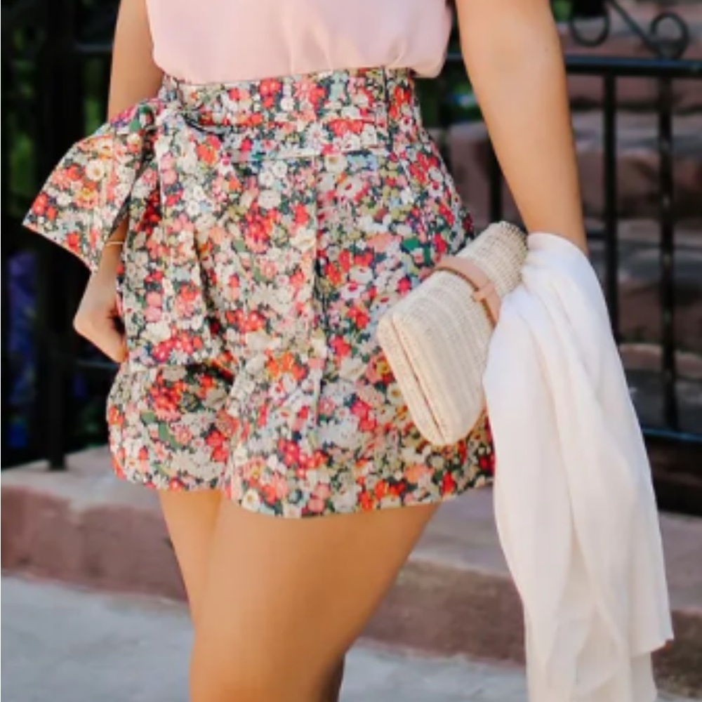 J. Crew Liberty Fabric Tie-Waist Floral Shorts